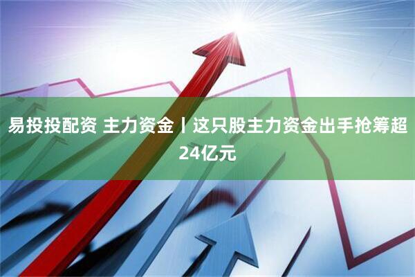 易投投配资 主力资金丨这只股主力资金出手抢筹超24亿元
